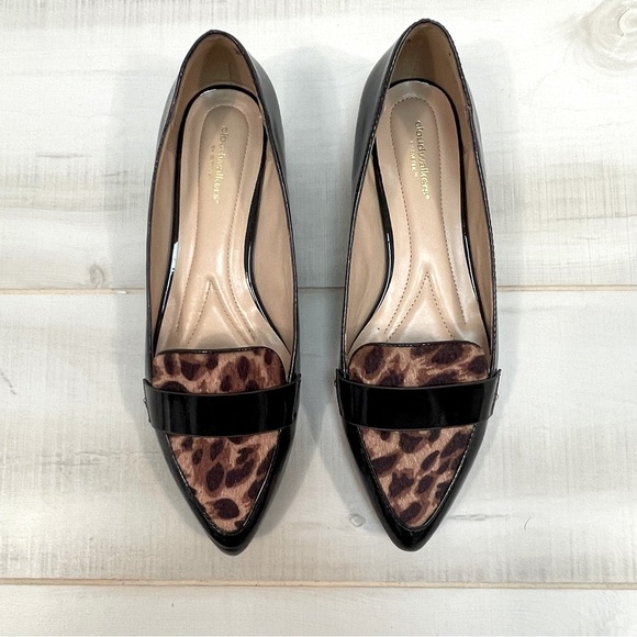 cloudwalkers Shoes - NWOB Cloudwalker Quinn by Avenue Faux Leopard Hair Black Patent Flats, Sz 9.5W